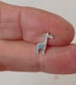 Recycled Sterling Silver Giraffe Stud Earrings – Cute Handmade Animal Jewellery  - Image 4