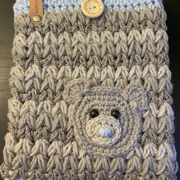 Tatty Teddy Book Sleeve – Handmade Crotchet Book Cover & Reader Gift