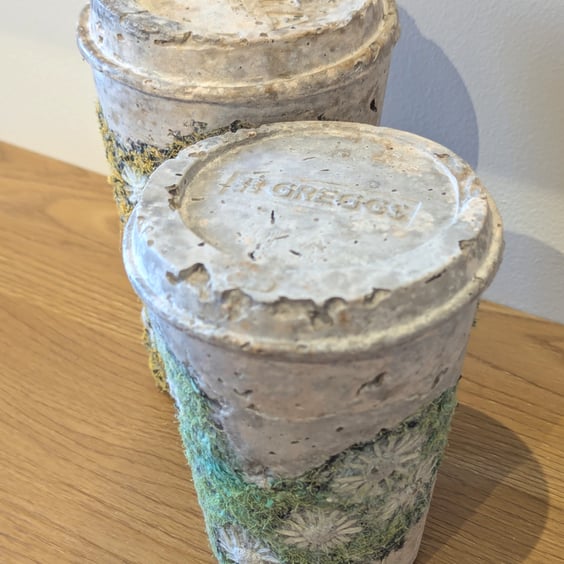 Upstream: Greener Loop Coffee cup sculpture textiles plus concrete