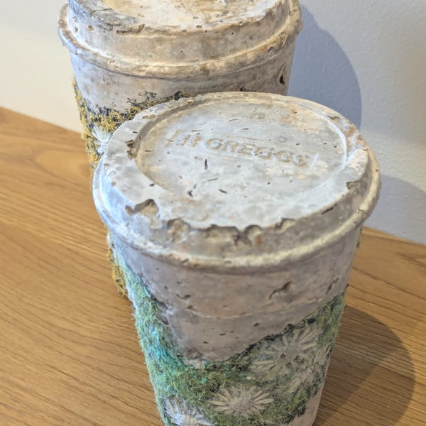 Upstream: Greener Loop Coffee cup sculpture textiles plus concrete