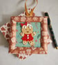 Dancing Gingerbread Girl in Frame Christmas Card with hanging loop - Image 6