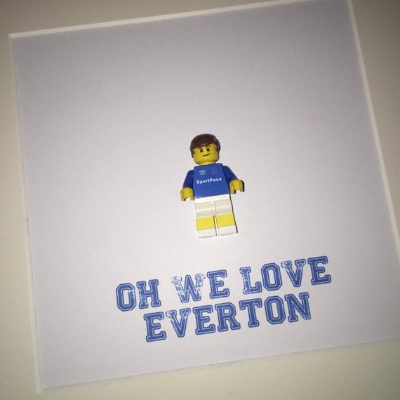 EVERTON FC - Framed custom Lego minifigure