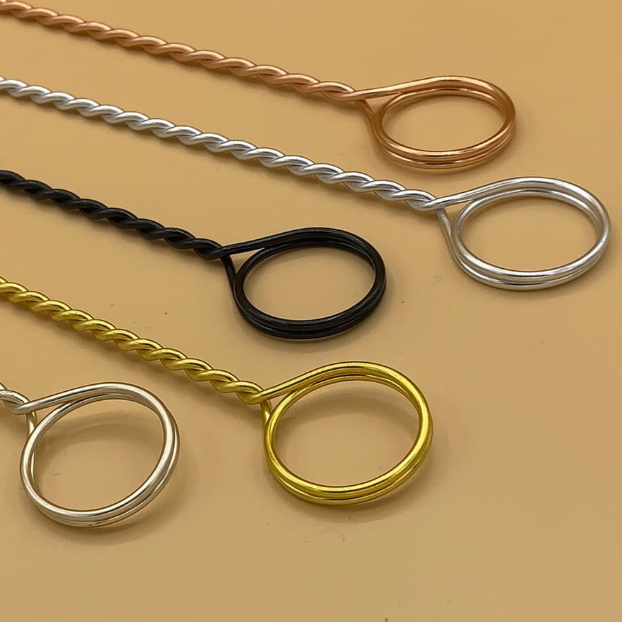 Large wire ring pick type holders for place cards, photos or table numbers  