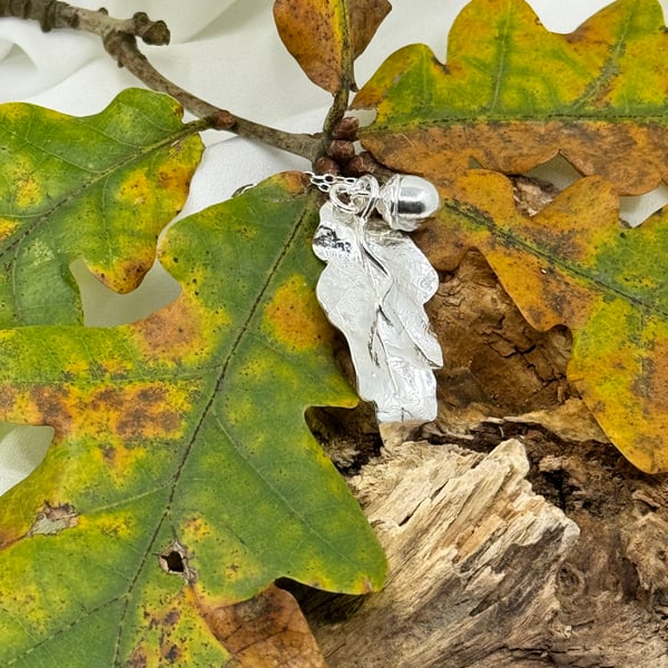 JEWELLERY WORKSHOP-Nov '24- Oak Leaf & Acorn Silver Metal Clay Necklace, Whitby