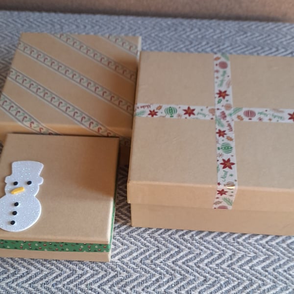 Set of 3 christmas gift boxes