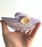 Lilac Coiled Rope Bowl with Floral Fabric Trim - Image 6