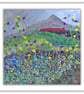 Landscape painting - wildflowers - Scotland - impasto - mountain - ready to hang