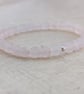 Rose quartz gemstone and sterling silver stretch bracelet  - Image 6