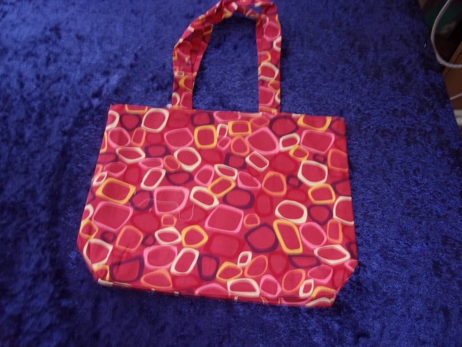 Copper with Abstract Shapes Fabric Bag