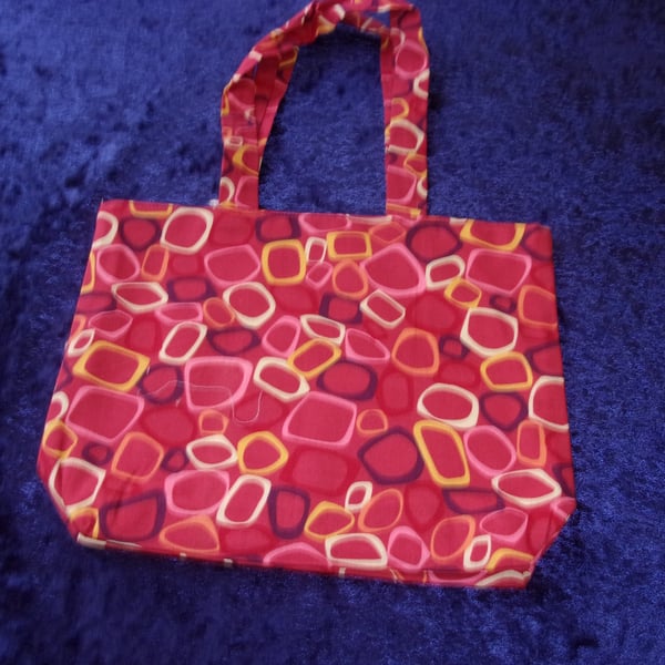 Copper with Abstract Shapes Fabric Bag