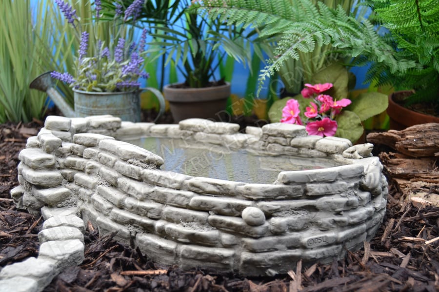 Frog Pond Bird Bath Stone Garden Ornament