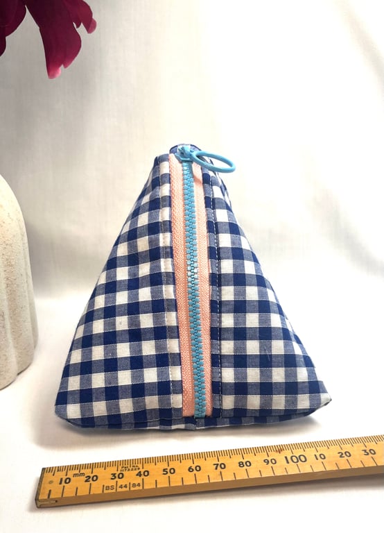 Handmade Triangle Zipper Pouch 