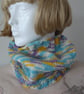 Hand Knitted Pretty Neck Warmer Cowl In Multi Coloured Aran (A40) - Image 4