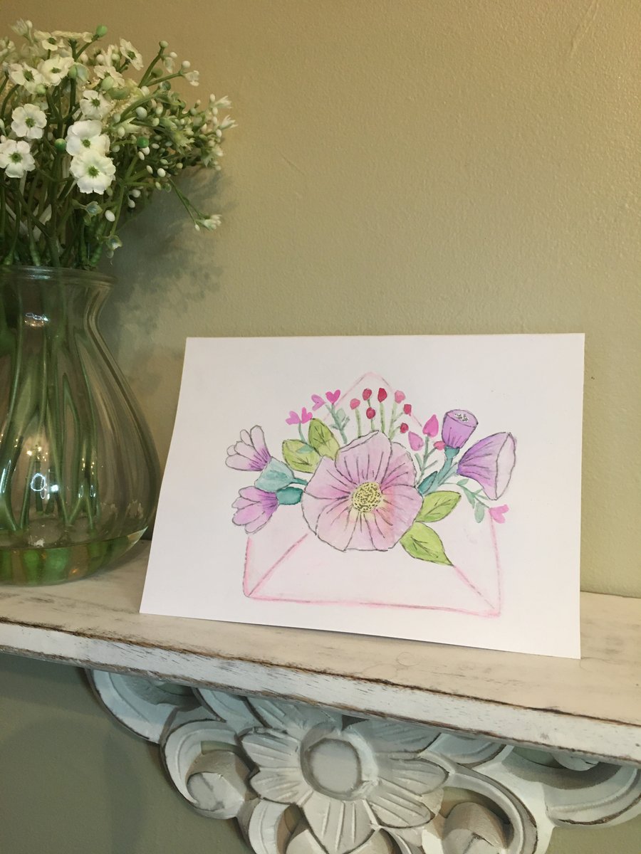 Original Hand Painted Mother’s Day Card - Mother’s Day Card
