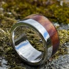 Silver & Scottish Highland Cow Horn Ring 