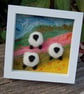 Three Sheep amongst flowers - needlefelt with embroidery - Image 3