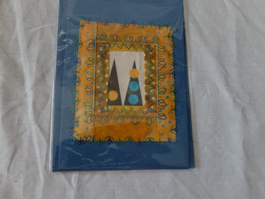 Backgammon design greetings card, colourful!