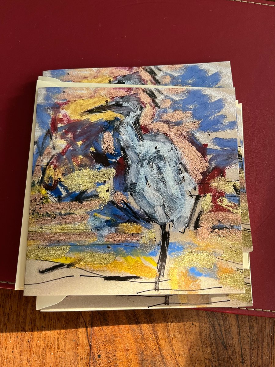 White Egret Blank Card