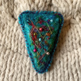 Triangle Merino Wool Brooch 