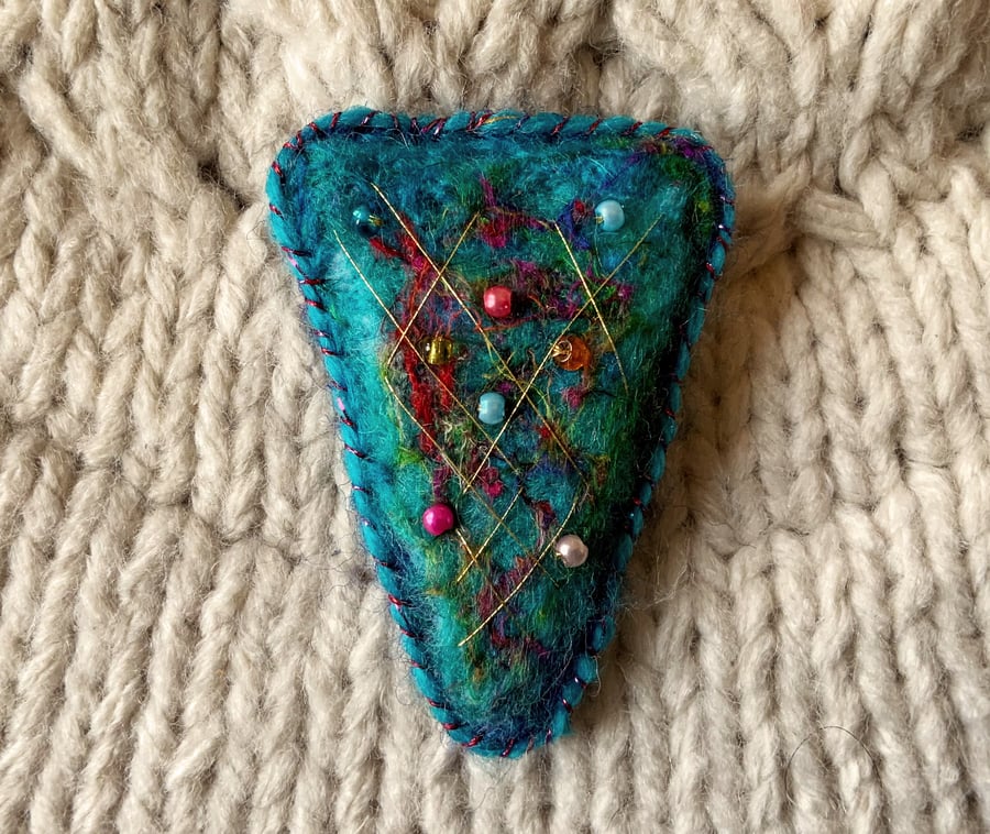 Triangle Merino Wool Brooch 