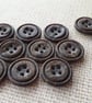 11 16" 18mm 28L Brown wood EFFECT Buttons - Image 2