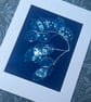 Seed Pods captured in Cyanotype, Gift for gardner, Original wall art. - Image 9