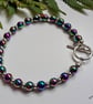 Designer Rainbow Heamotite Bracelet 