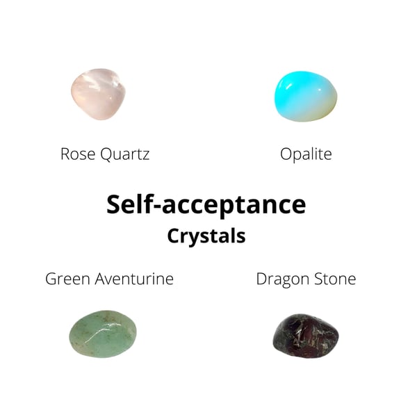 CRYSTAL SET, For Self Acceptance, Esteem, Crystals Gift, Gemstones, Stones, Self