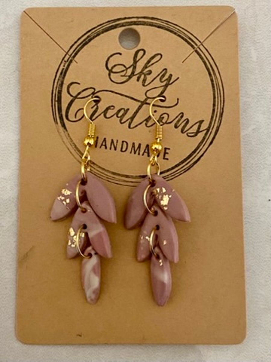 Ref: 2511 Handmade polymer clay earrings (includes FREE UK postage)