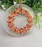 Autumn Wreath - hand painted fused glass decoration  - Image 3