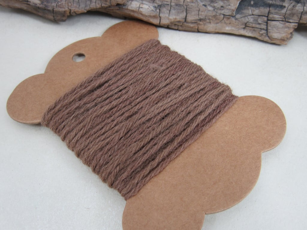 Hand Dyed Natural Dye Sparrow Brown Pure Wool Tapestry Thread