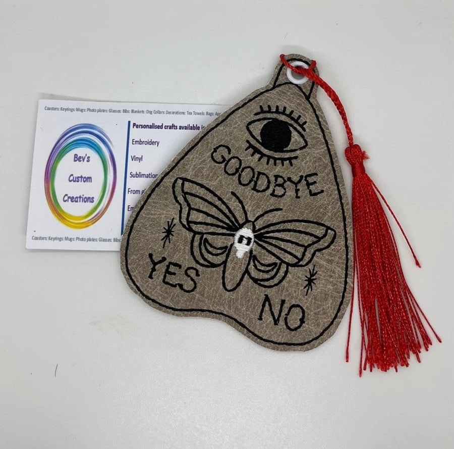 Planchette, Embroidered Bookmark,  