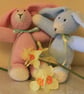Hand Knitted Pink Wuffy Bunny - Image 2