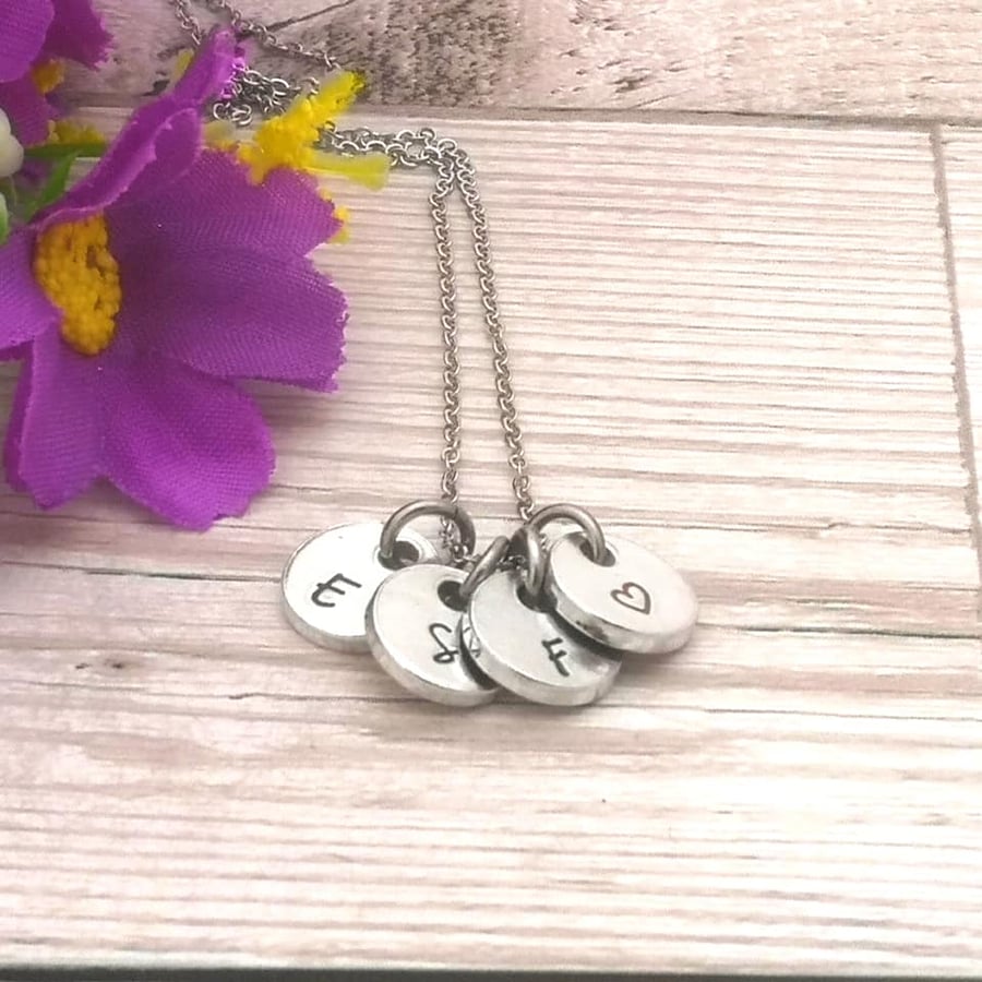 Personalised Charm Necklace - Initials Necklace For Women - Gift For Mum