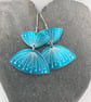 Turquoise aluminium seed head earrings - Image 1