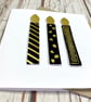 Personalised Candles Birthday Card. Handmade Greetings Card Gold & Black - Image 2