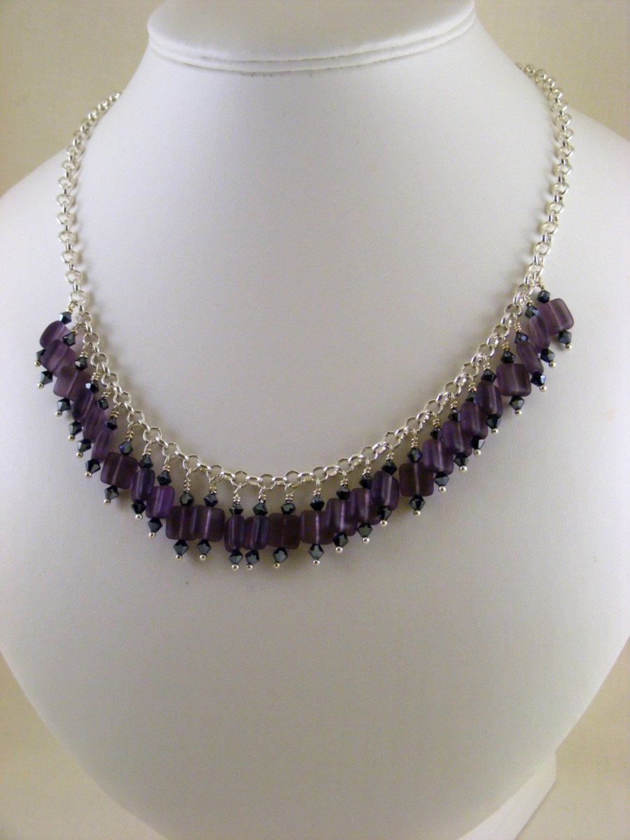 Purple Charm Necklace