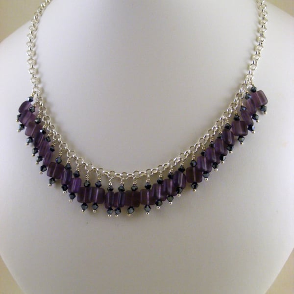 Purple Charm Necklace