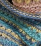 Handknit chunky wool hat and cowl set col 06 Cream - Image 2