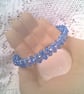 Crystal and Memory Wire Cuff With Safety Chain, Cuff Bracelet, Crystal Bracelet - Image 5