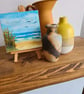 Mini art on canvas with easel original art acrylic painting home decor