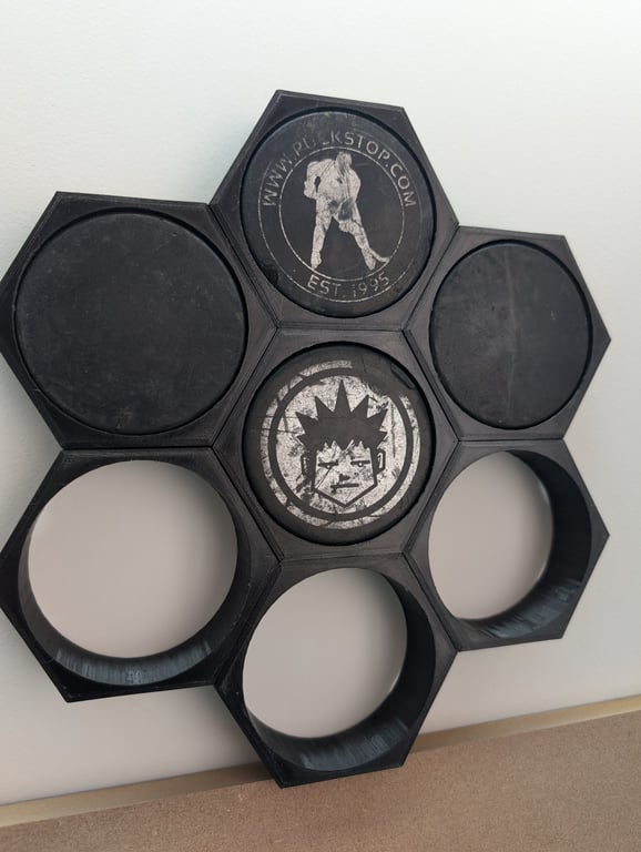 Custom Hockey Puck Display Hive (Set of 7) V2.0