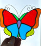Stained Glass Large Butterfly Suncatcher - Handmade Decoration - Multi - Image 2