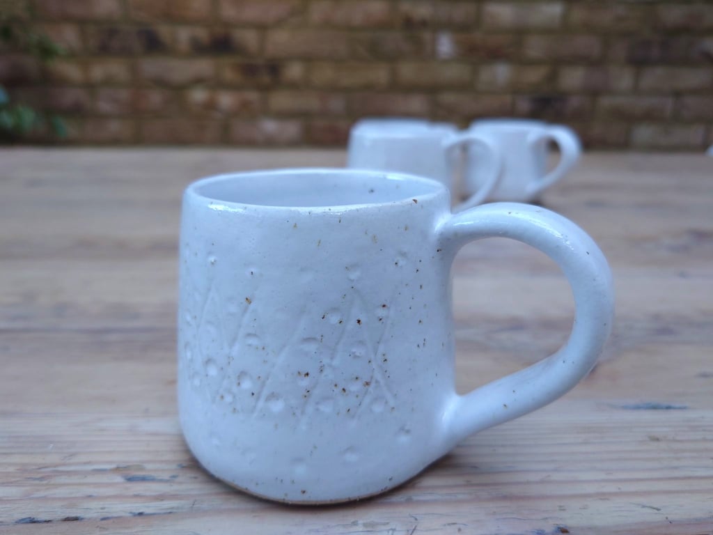 Handmade coffee mug white 