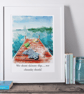 A4 Chunky Dunk Lakeside Coloursplash Print – Modern Coastal Wall Art, Unframed