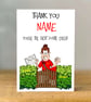 Personalised Postwoman Thank You Card, Royal Mail Retirement Gift work colleague
