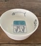 Summer seconds Coastal Cat Bowl - ship's cat, white ceramic, cat lover - Image 4