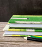 Handmade A5 'Green Shoots' Sketchbook made with 1950's Vintage Barkcloth Fabric - Image 10