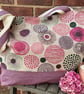 Mauve Circles Abstract Multi Pocket shopping Bag