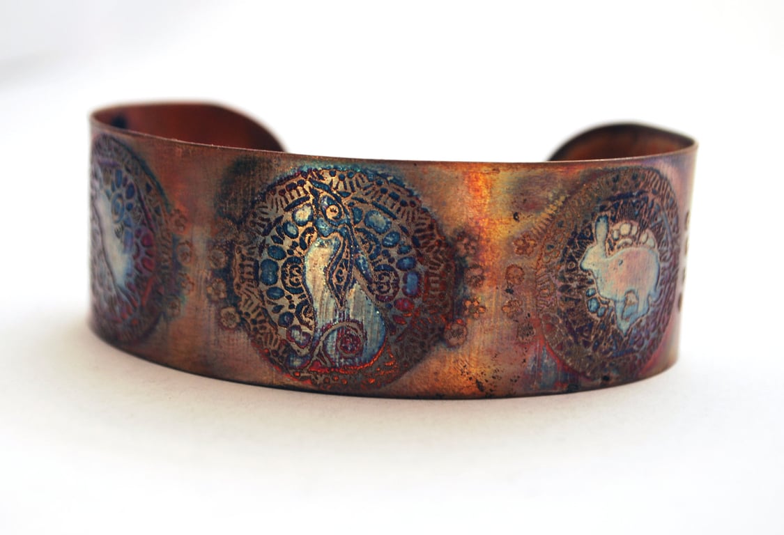 Medium copper Moongazing Hare cuff